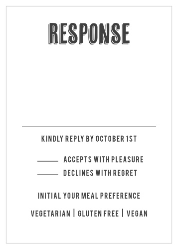 Chalkboard Stamp Response Cards