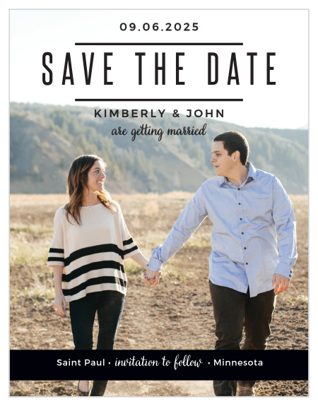 The Modern Tendencies Save-the-Date Magnets are classic announcements with a fresh look.