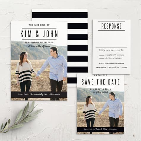 Modern Tendencies Wedding Invitations