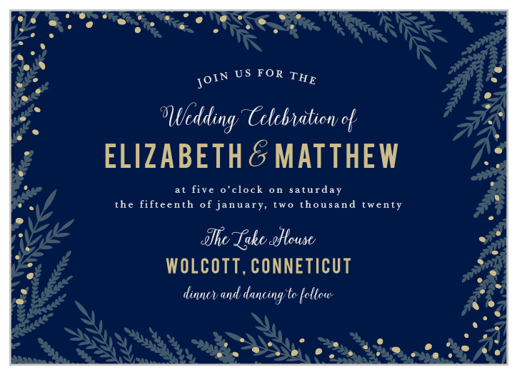 Create romantic invites with the Forest Glow Wedding Invitations.