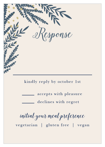 Create RSVPs with romantic rusticity using the Forest Glow Response Cards.