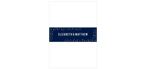 Stems of leaves and whimsical dots frame your names on the Forest Glow Belly Bands.