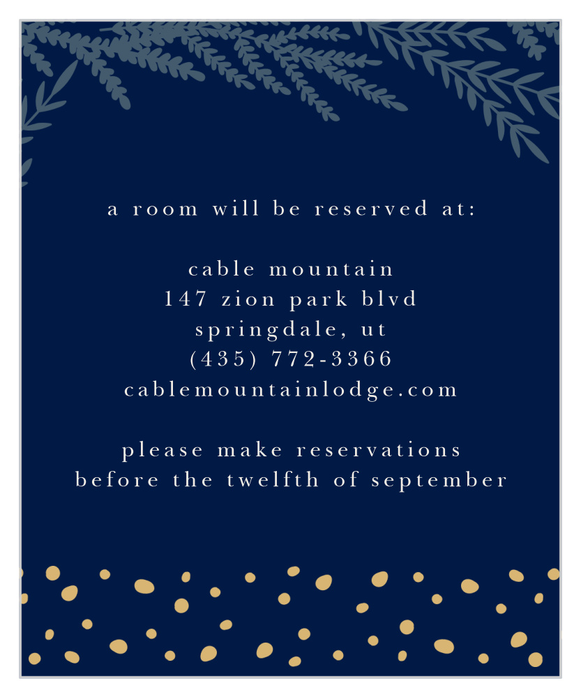Forest Glow Foil Accommodation Cards