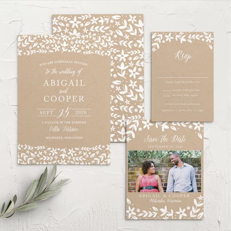 Silent Garden Wedding Invitations