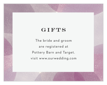 Include our convenient Modern Photo Collage Registry Cards to lead all of your guests to where they can find your gift wishlists!