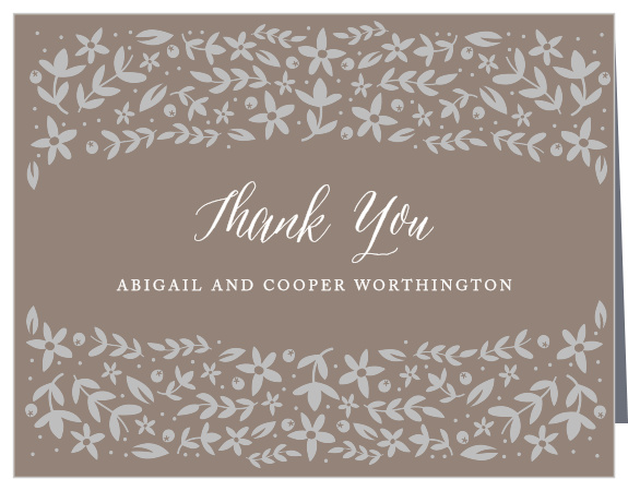 Share your gratitude with the Silent Garden Foil Thank You Cards.