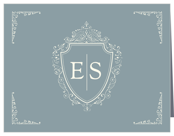 Send thank you cards as opulent as your wedding invitation with the Scrolling Monogram Thank You Cards.