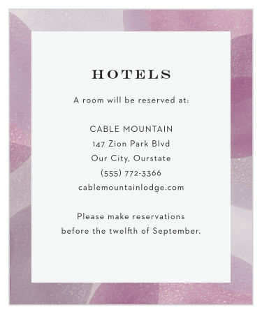 Use our Modern Photo Collage Accommodation Cards to let your out-of-town guests know where you've arranged for them to rest after all your celebrations!