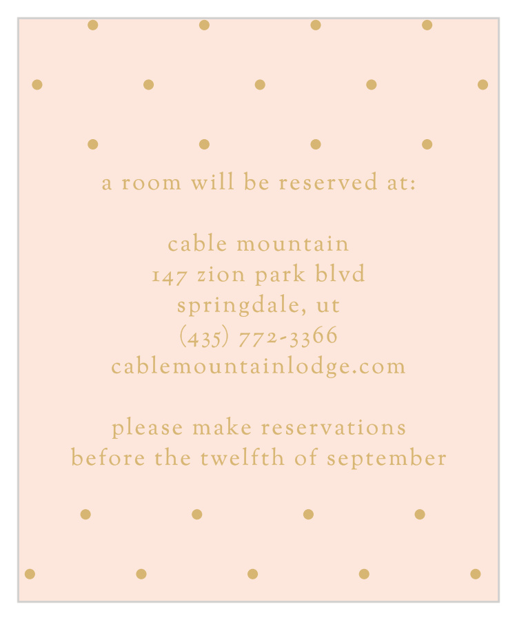 Scrolling Monogram Foil Accommodation Cards