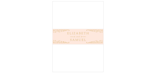 Bundle your opulent wedding stationery with the Scrolling Monogram Foil Belly Bands.