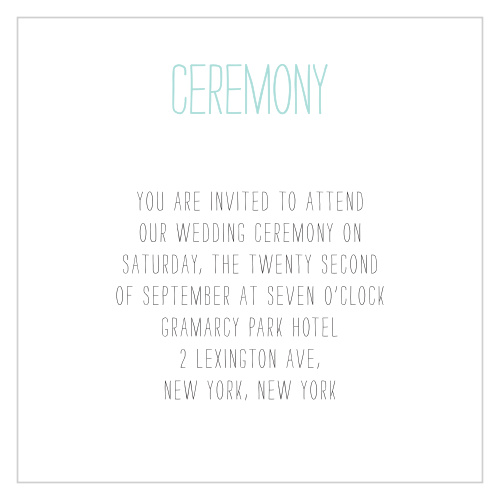 Give guests all the information they need with the Pretty Lights Ceremony Cards.