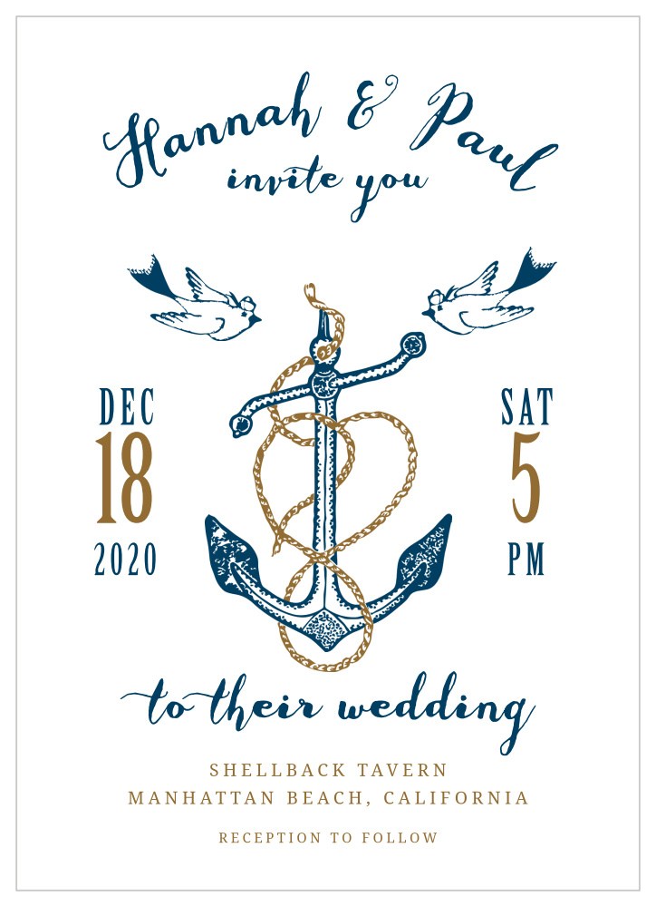 Anchors Aweigh Wedding Invitations