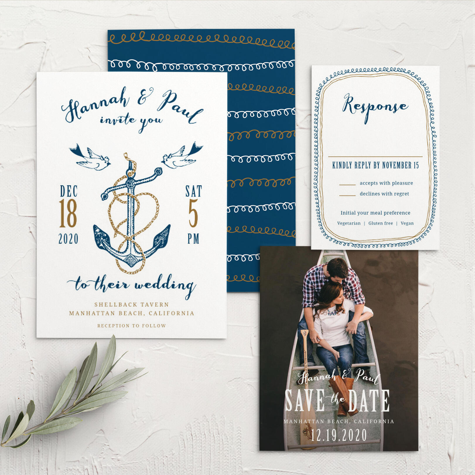 Anchors Aweigh Wedding Invitations