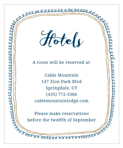 Many of your guests will travel a long distance to be at your big event, so make sure they know the best places to stay and how to travel to be at your wedding with the Anchors Aweigh Accommodation Cards!