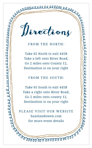 Ensure your guests arrive at your event on time and with ease with the Anchors Aweigh Direction Cards!