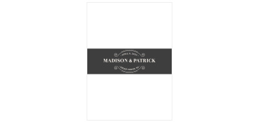With a contrasting stormy gray background and pearl white text, Vintage Novel Belly Bands are perfect for tying together the rest of your cards.