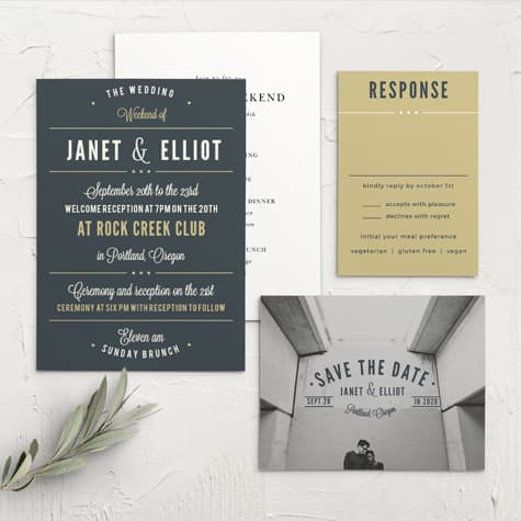 Crossing the Bridge Wedding Invitations