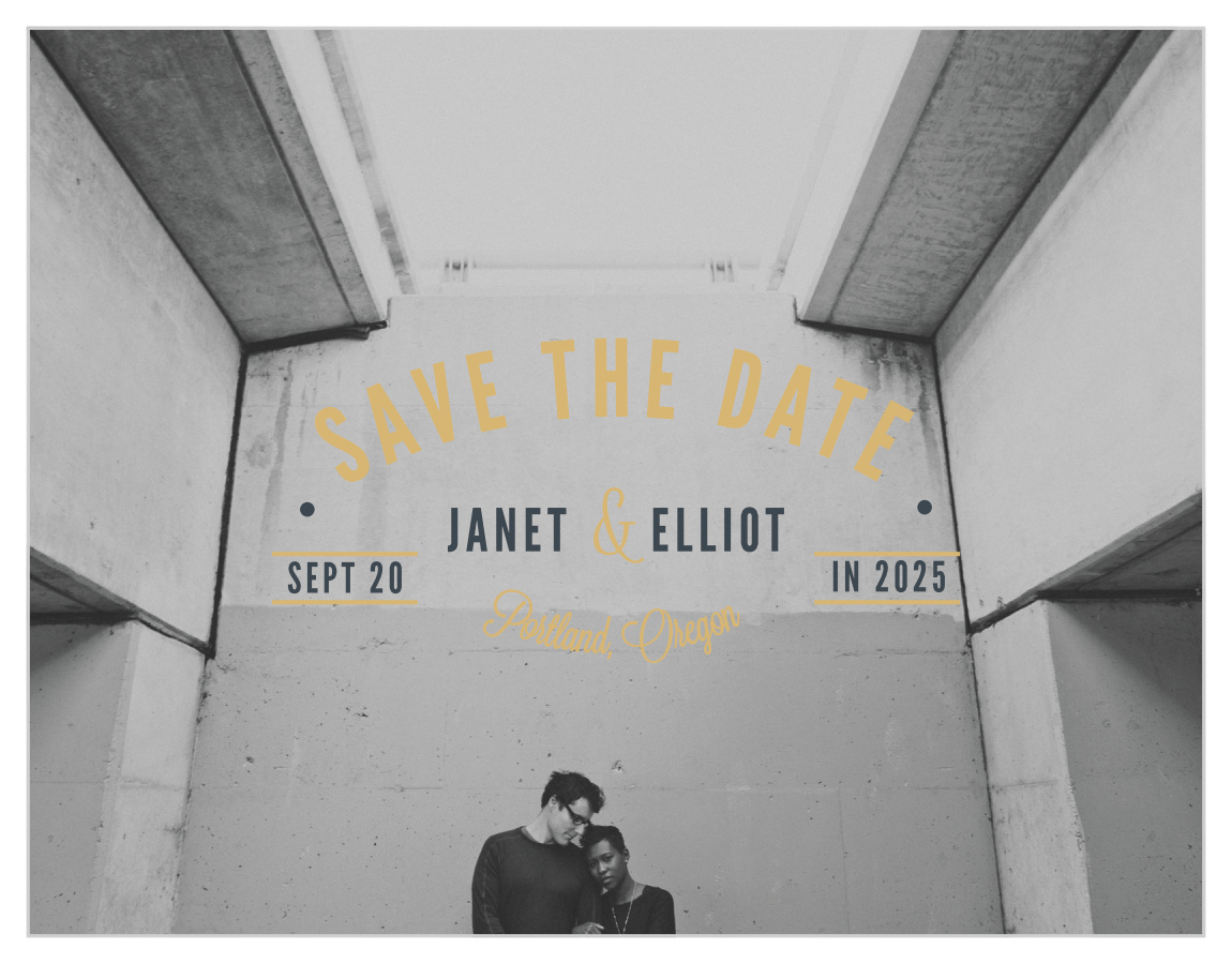 Crossing the Bridge Foil Save the Date Cards