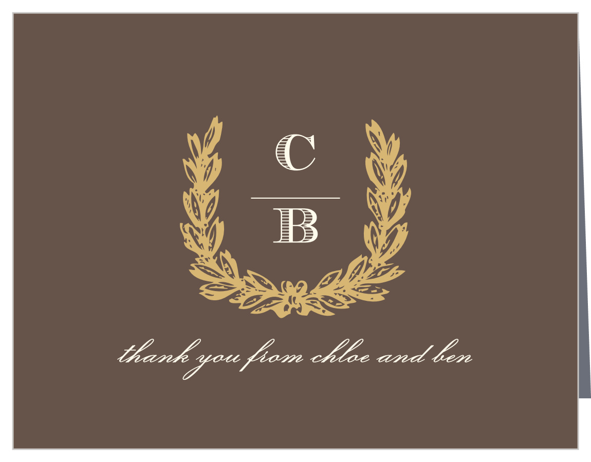 Charming Woods Foil Wedding Thank You Cards