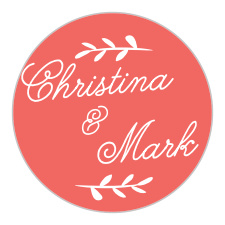 Add your names in a romantic typeface to the Botanical Love Stickers.