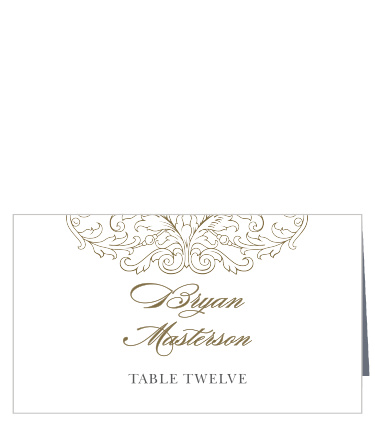 Keep your guests swooning at their tables with the Vintage Damask Place Cards. 