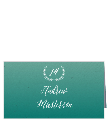 Create unique place cards with the subtle melt of color in the Rustic Ombre Place Cards.