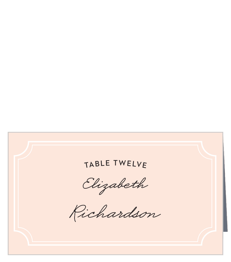 Type Frame Place Cards