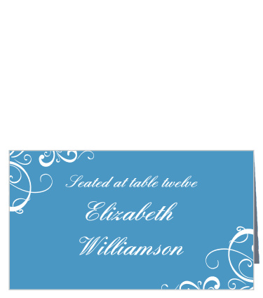 Swirling details grace the corners of the Simple Swirls Place Cards.