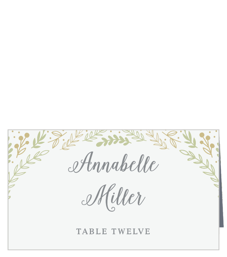 Romantic Evergreen Place Cards