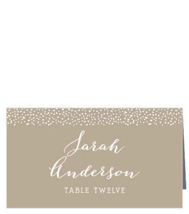 Create charming place cards with the Confetti Dots Place Cards.