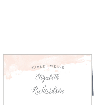 Color splashes at the top of the Dip Dye Place Cards giving them a soft, ethereal appeal.