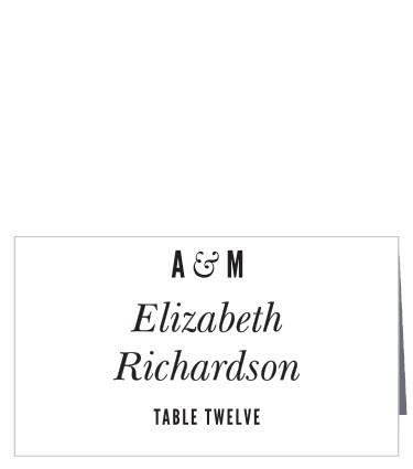 Organize reception seating with the simple, contemporary style of the Modern Poster Place Cards.