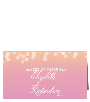 Create beautiful place cards with the Confetti Ombre Place Cards.