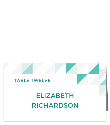 Arrange guest seating with the modern geometric touches of the Chic Geometric Place Cards.