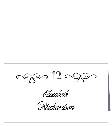 Assign guests their seats with the vintage typefaces and elegant embellishments of the Classic Penmanship Place Cards.