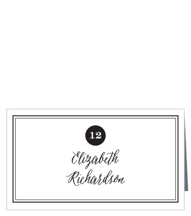 Design place cards to match your contemporary wedding theme with the Modern Elegant Place Cards.