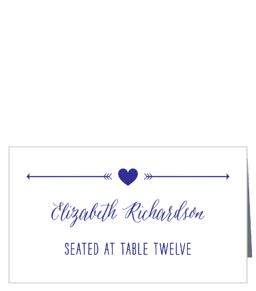Cute arrows and a heart accent the Playful Poster Place Cards. 