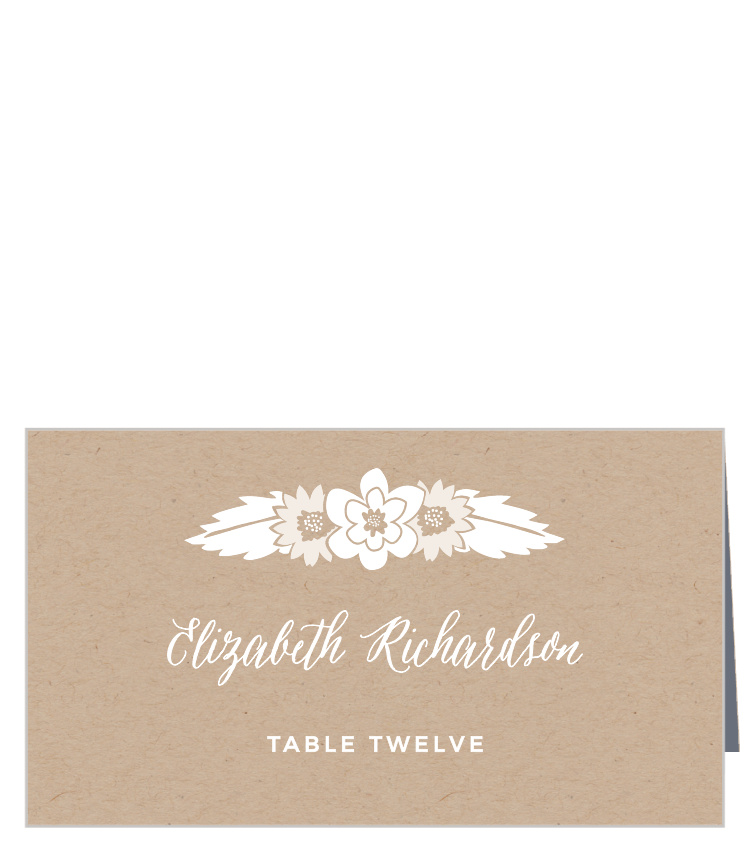 Rustic Floral Place Cards