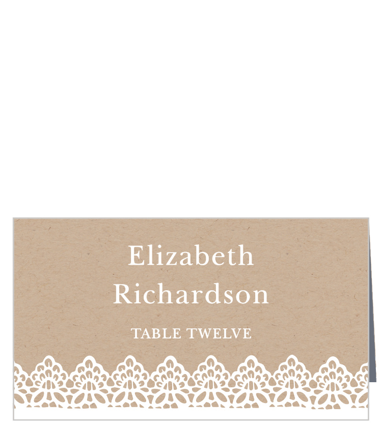 Rustic Lace Place Cards