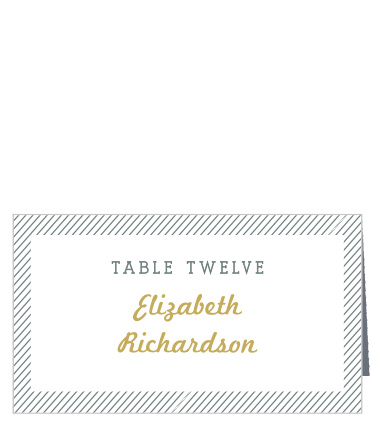Thin stripes make a stylish border on the Snappy Slanted Border Place Cards.