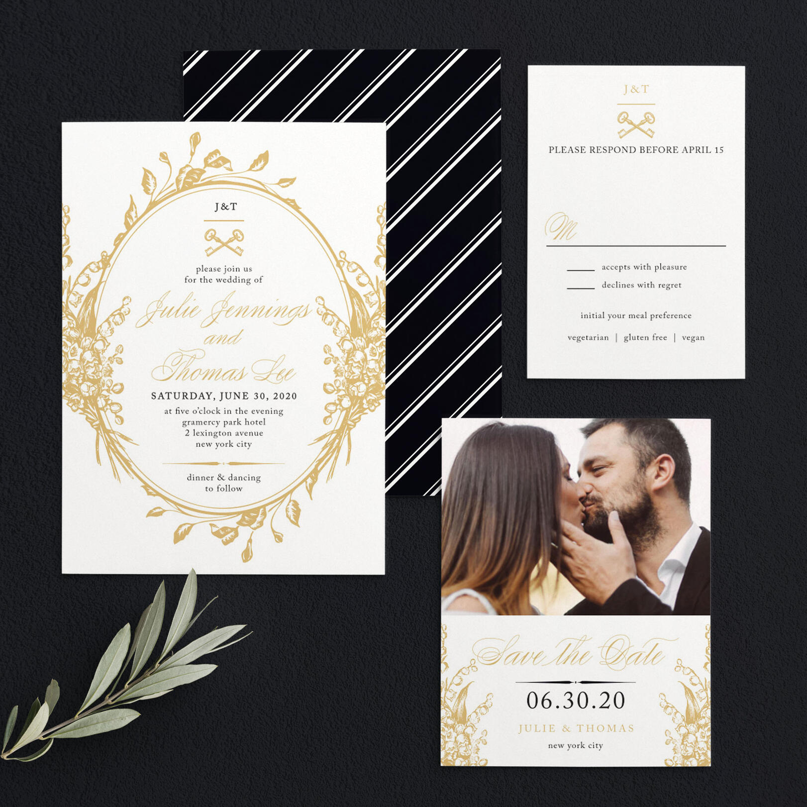 Black And Gold Simple Bridesmaid Invitation - Venngage