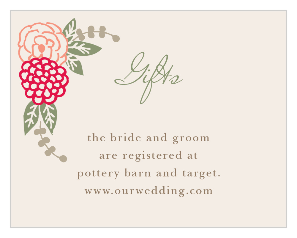 Floral Chic Registry Cards