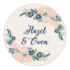 Illustrated Corner Wreath Wedding Invitations by Basic Invite