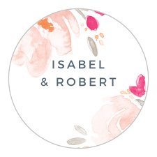 Adorn your wedding stationery with the Watercolor Bouquet Stickers.