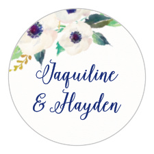 The Watercolor Anemone Stickers are a sweet addition to any wedding stationery.