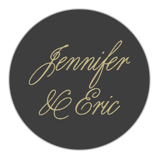 Customize the Modern Forever Stickers with your names in a romantic typeface.