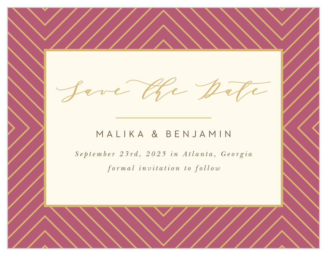 Geometric Perfection Save the Date Cards