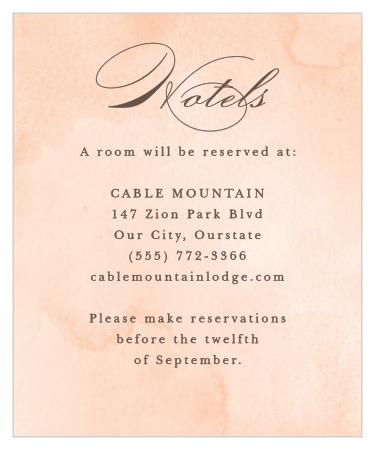 Inform out-of-town family and friends that you have booked a block of rooms with our Have & to Hold Accommodation Cards.