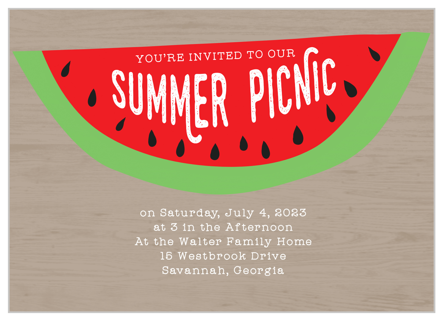 Mouthwatering Melon Party Invitations