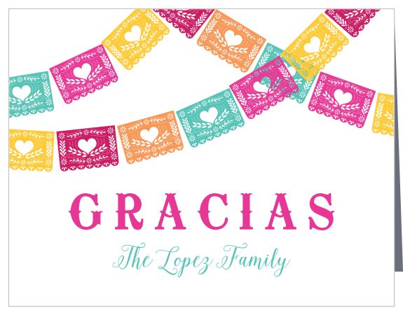Say “Gracias” with the Fab Fiesta Children's Birthday Thank You Cards.